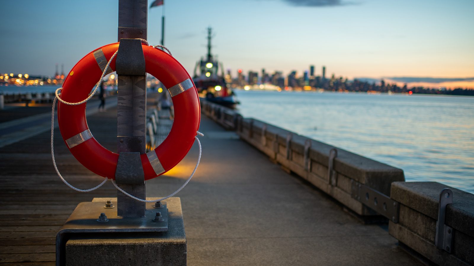 The pier at the Shipyards.